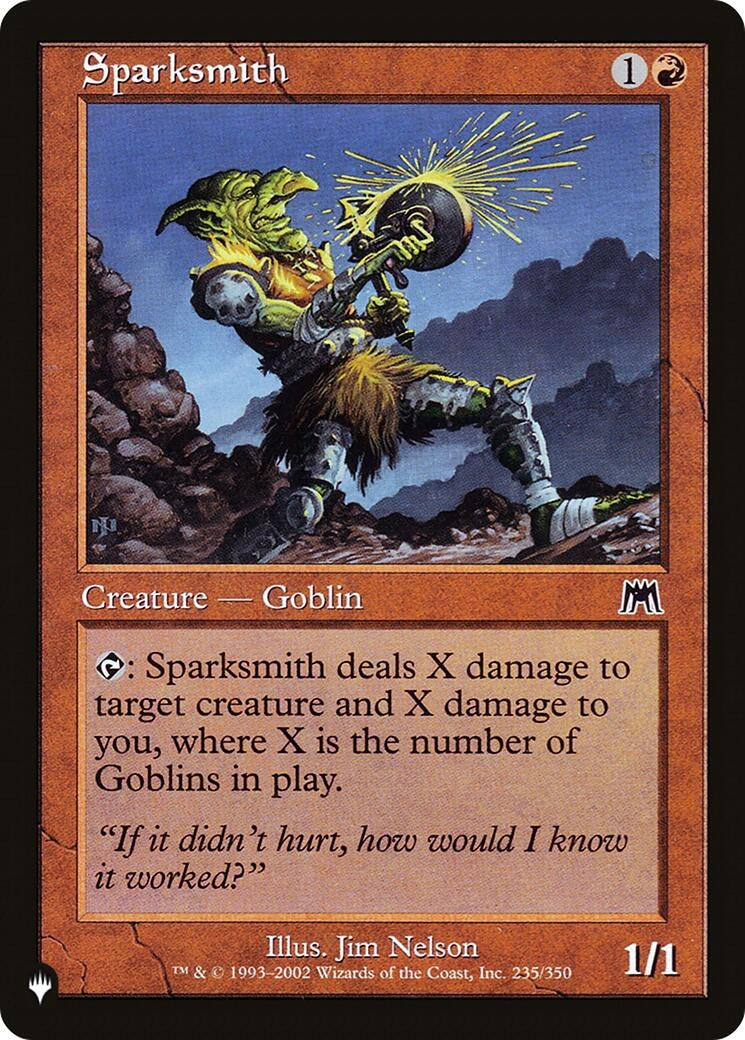Image for Sparksmith (235/350) (The List Reprints) - Magic: The Gathering