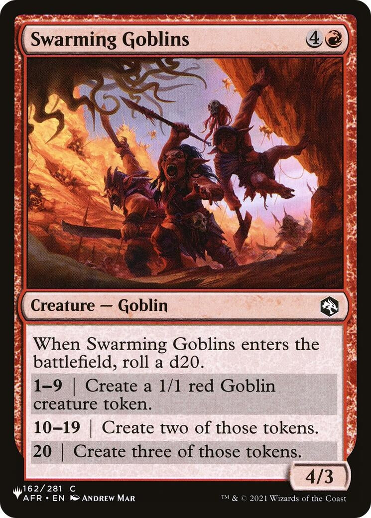 Image for Swarming Goblins (162/281) (The List Reprints) - Magic: The Gathering