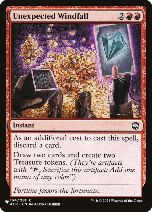 Image for Unexpected Windfall (164/281) (The List Reprints) - Magic: The Gathering