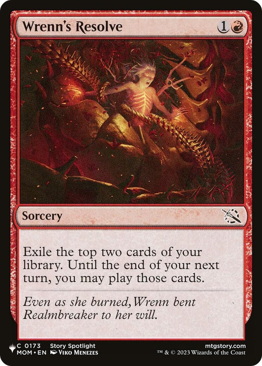 Image for Wrenn's Resolve (0173) (The List Reprints) - Magic: The Gathering