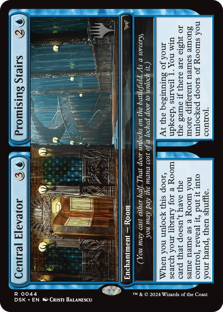 Image for Central Elevator // Promising Stairs (44) (Promo Pack: Duskmourn: House of Horror) - Magic: The Gathering