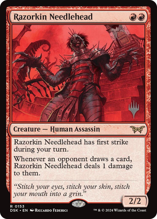 Image for Razorkin Needlehead (153) (Promo Pack: Duskmourn: House of Horror) - Magic: The Gathering