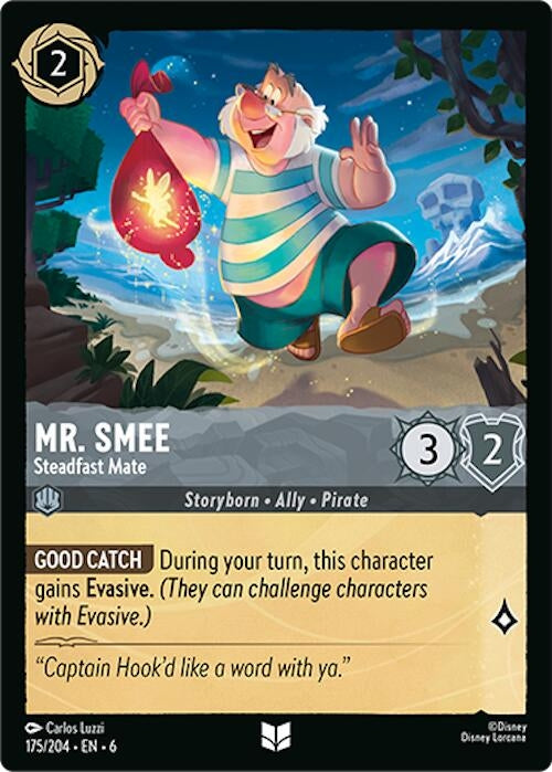 Image for Mr. Smee - Steadfast Mate (175/204) (Azurite Sea) - Disney Lorcana