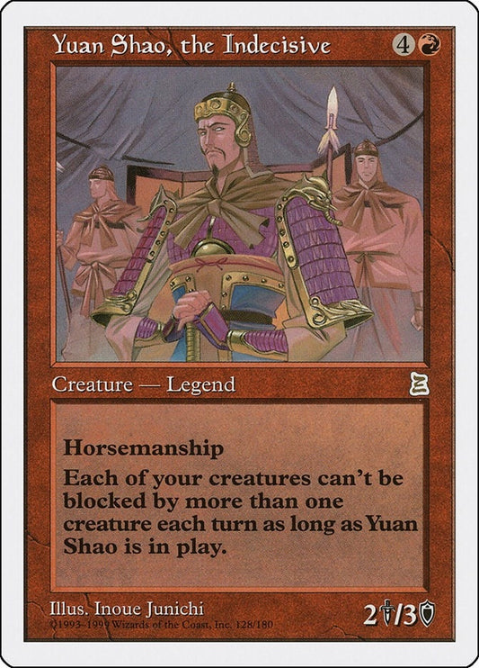 Image for Yuan Shao, the Indecisive (128) (Portal Three Kingdoms) - Magic: The Gathering