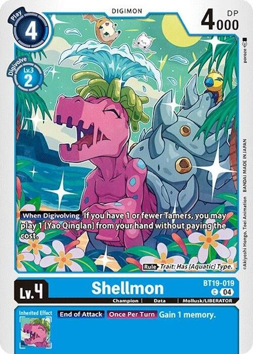 Image for Shellmon (BT19-019 C) (Release Special Booster 2.0) - Digimon Card Game