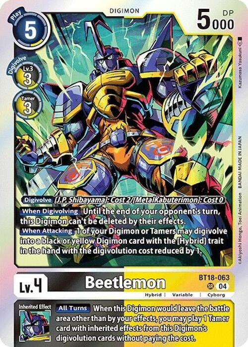 Image for Beetlemon (BT18-063 SR) (Release Special Booster 2.0) - Digimon Card Game