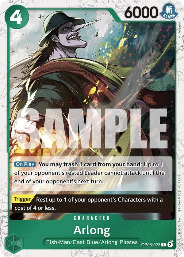 Image for Arlong (Jolly Roger Foil) (OP06-023) (Premium Booster -The Best-) - One Piece Card Game