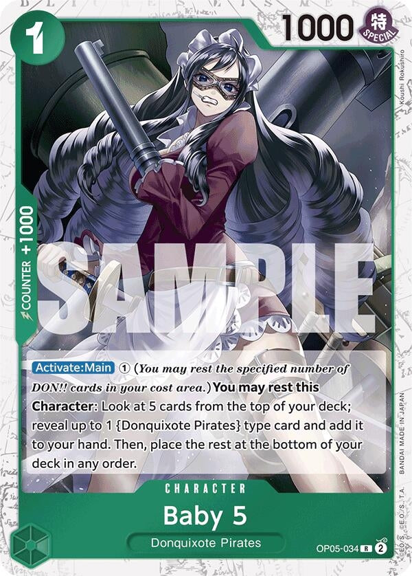 Image for Baby 5 (OP05-034) (Jolly Roger Foil) (OP05-034) (Premium Booster -The Best-) - One Piece Card Game