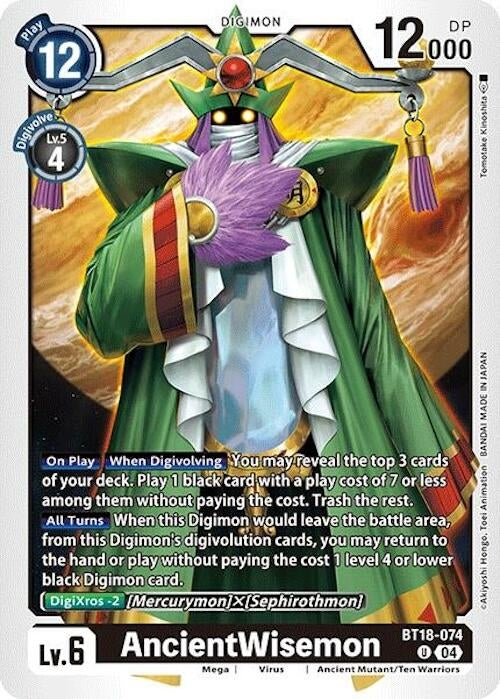 Image for AncientWisemon (BT18-074 U) (Release Special Booster 2.0) - Digimon Card Game