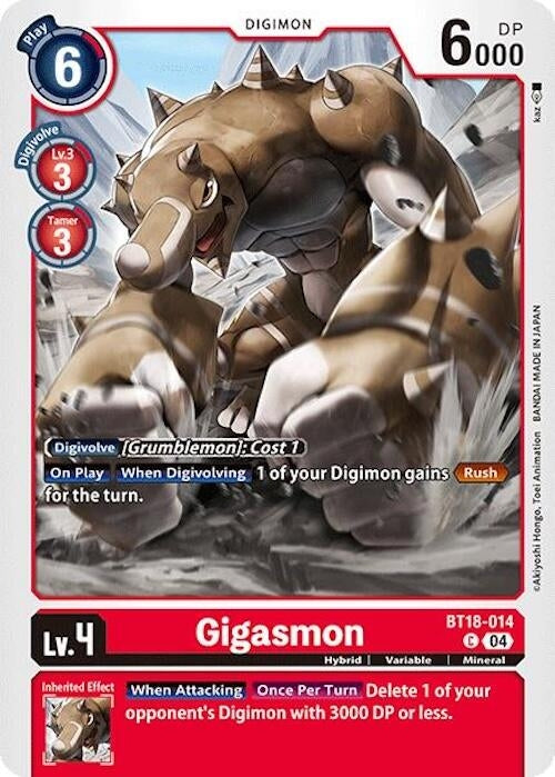 Image for Gigasmon (BT18-014 C) (Release Special Booster 2.0) - Digimon Card Game