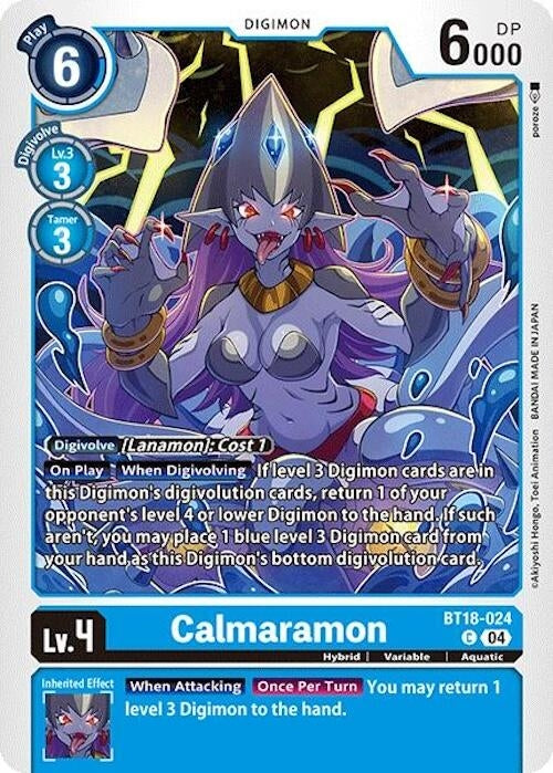 Image for Calmaramon (BT18-024 C) (Release Special Booster 2.0) - Digimon Card Game