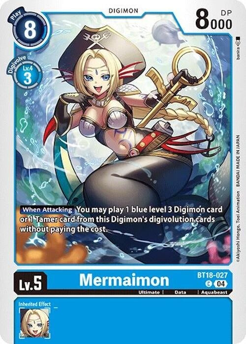 Image for Mermaimon (BT18-027 C) (Release Special Booster 2.0) - Digimon Card Game