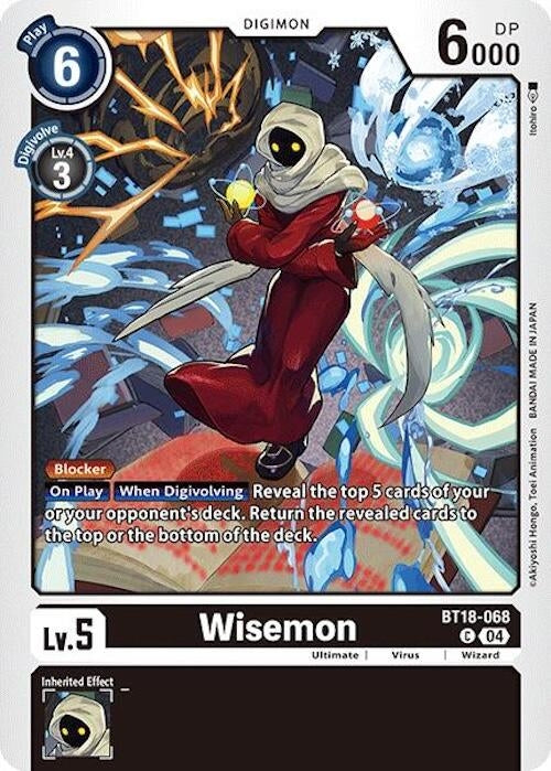Image for Wisemon (BT18-068 C) (Release Special Booster 2.0) - Digimon Card Game