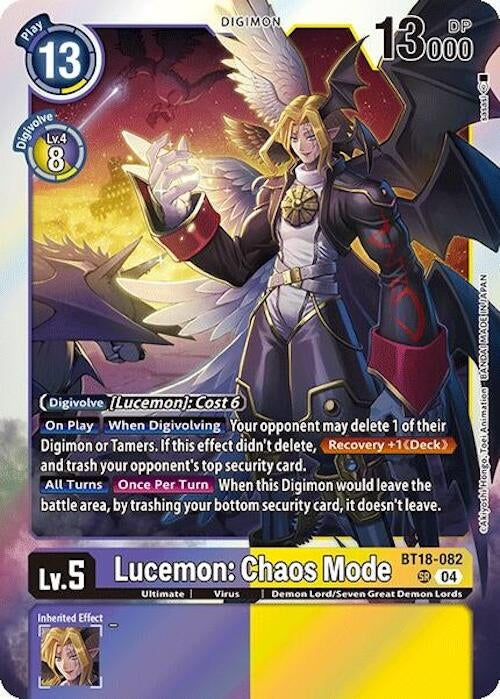 Image for Lucemon: Chaos Mode (BT18-082 SR) (Release Special Booster 2.0) - Digimon Card Game