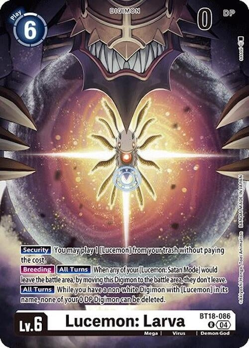 Image for Lucemon: Larva (BT18-086 R) (Release Special Booster 2.0) - Digimon Card Game