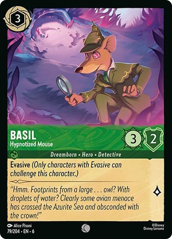 Image for Basil - Hypnotized Mouse (79/204) (Azurite Sea) - Disney Lorcana