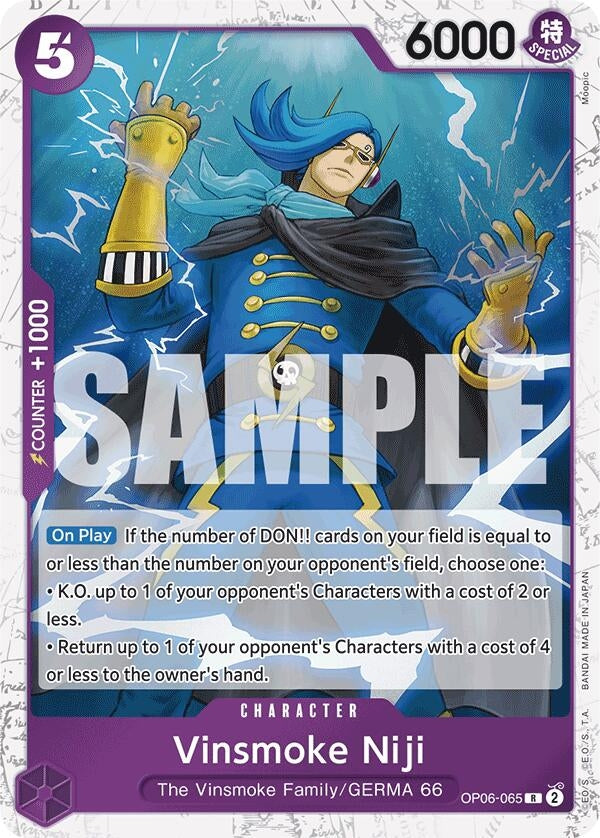 Image for Vinsmoke Niji (OP06-065) (Jolly Roger Foil) (OP06-065) (Premium Booster -The Best-) - One Piece Card Game