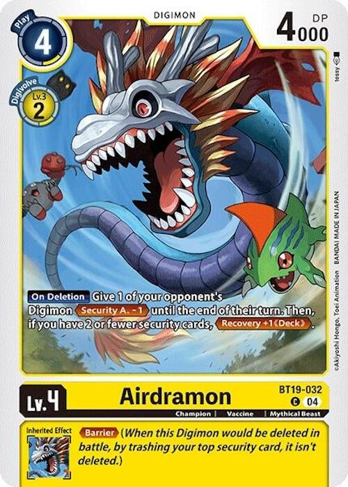Image for Airdramon (BT19-032 C) (Release Special Booster 2.0) - Digimon Card Game