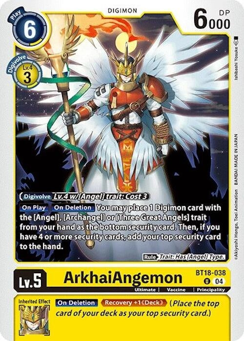 Image for ArkhaiAngemon (BT18-038 U) (Release Special Booster 2.0) - Digimon Card Game