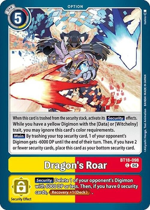 Image for Dragon's Roar (BT18-098 C) (Release Special Booster 2.0) - Digimon Card Game