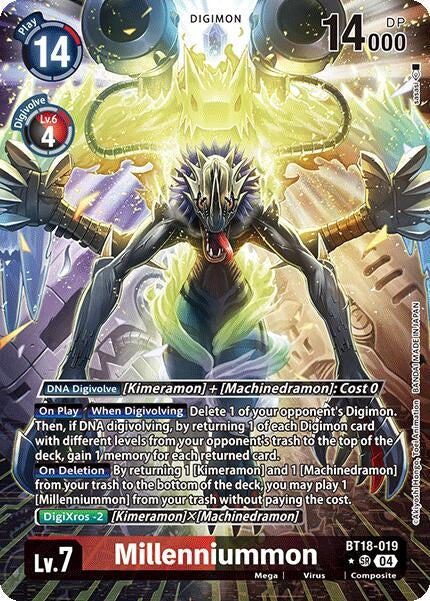 Image for Millenniummon (Alternate Art) (BT18-019 SR) (Release Special Booster 2.0) - Digimon Card Game