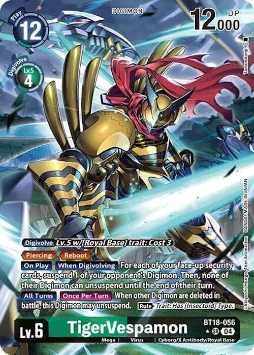 Image for TigerVespamon (Alternate Art) (BT18-056 SR) (Release Special Booster 2.0) - Digimon Card Game