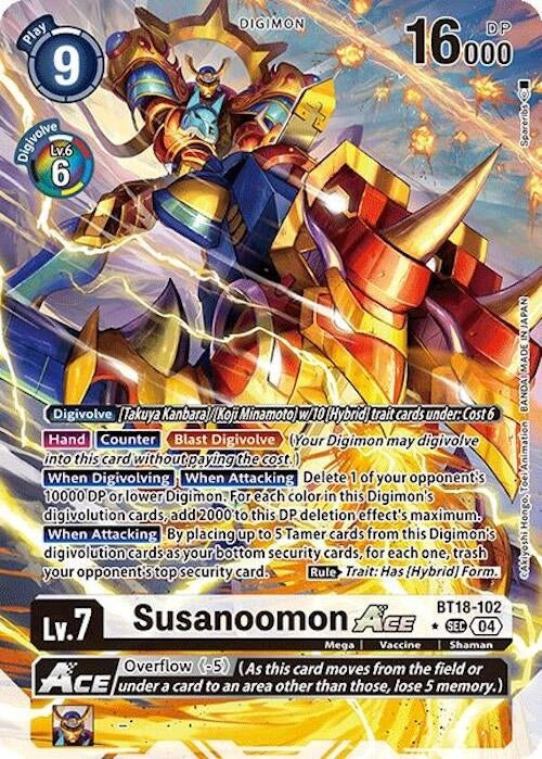 Image for Susanoomon ACE (Alternate Art) (BT18-102 SEC) (Release Special Booster 2.0) - Digimon Card Game