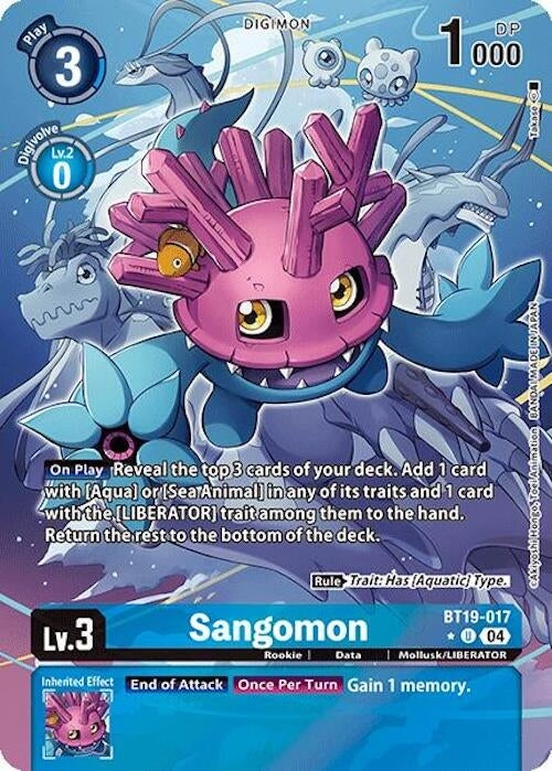 Image for Sangomon (Alternate Art) (BT19-017 U) (Release Special Booster 2.0) - Digimon Card Game