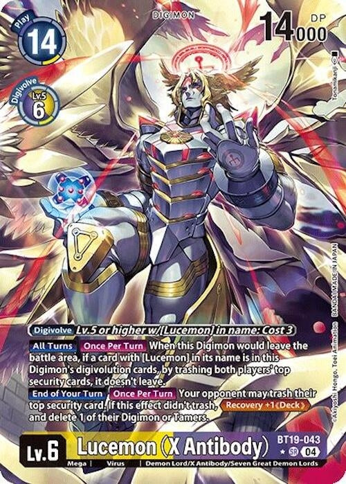 Image for Lucemon (X Antibody) (Alternate Art) (BT19-043 SR) (Release Special Booster 2.0) - Digimon Card Game