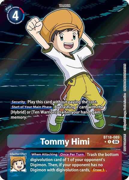 Image for Tommy Himi (Release Special Booster 2.0: Box Promotion Pack) (BT18-089 R) (Release Special Booster 2.0) - Digimon Card Game