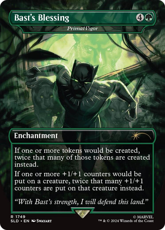 Image for Bast's Blessing - Primal Vigor (Rainbow Foil) (1749) (Secret Lair Drop Series) - Magic: The Gathering