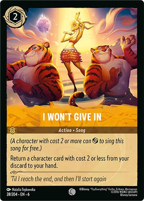 Image for I Won't Give In (28/204) (Azurite Sea) - Disney Lorcana