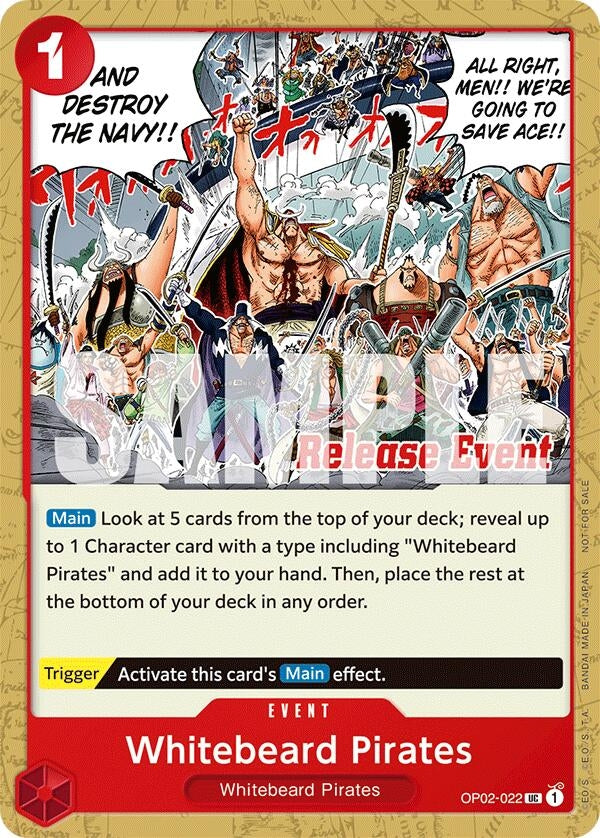 Image for Whitebeard Pirates (ST15 - ST20 Release Event Pack) (OP02-022) (One Piece Promotion Cards) - One Piece Card Game