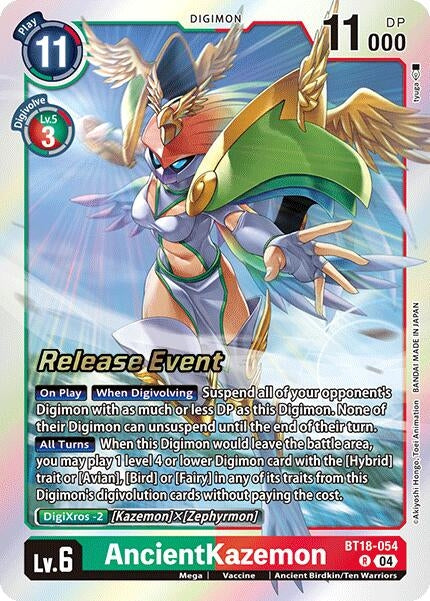 Image for AncientKazemon (BT18-054 R) (Release Special Booster 2.0 Celebration Event Cards) - Digimon Card Game