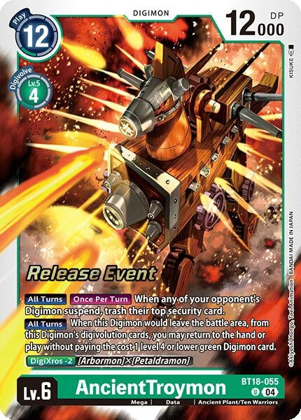 Image for AncientTroymon (BT18-055 U) (Release Special Booster 2.0 Celebration Event Cards) - Digimon Card Game