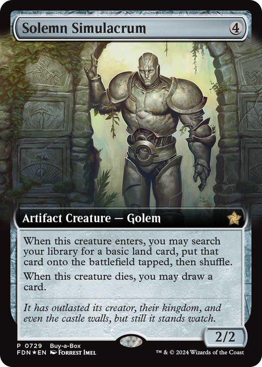 Image for Solemn Simulacrum (Extended Art) (729) (Buy-A-Box Promos) - Magic: The Gathering