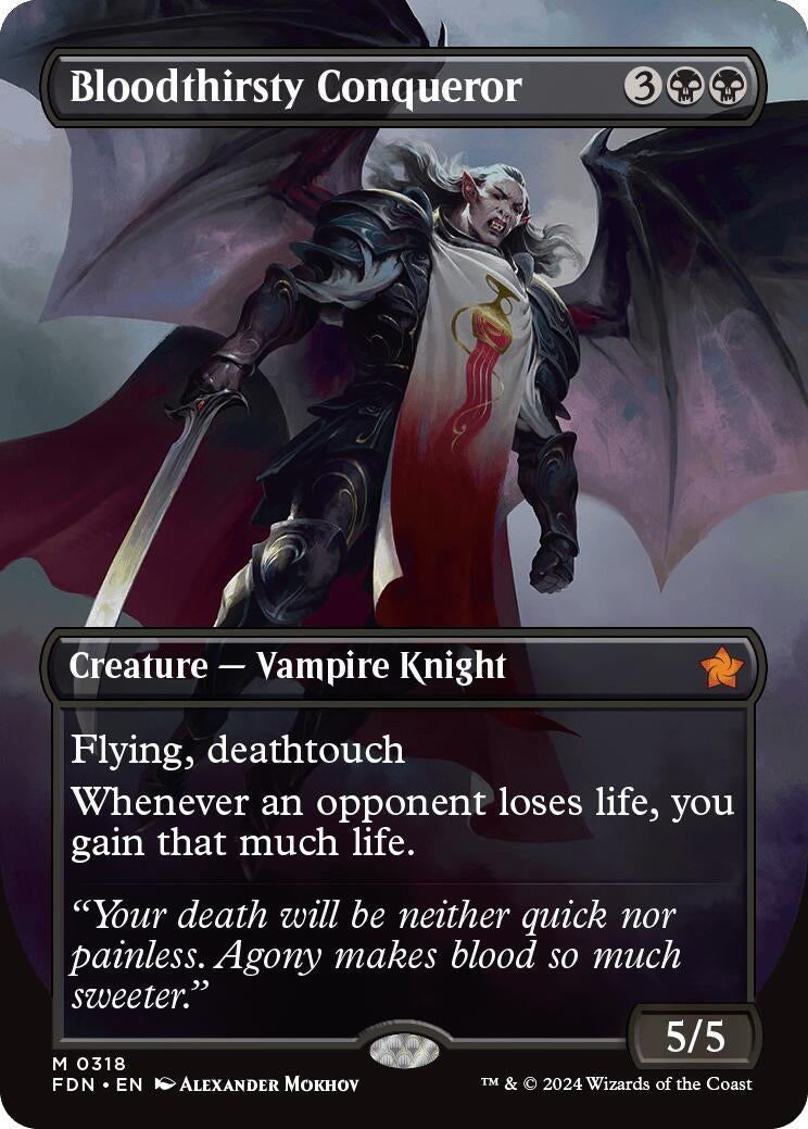 Image for Bloodthirsty Conqueror (Borderless) (318) (Foundations) - Magic: The Gathering