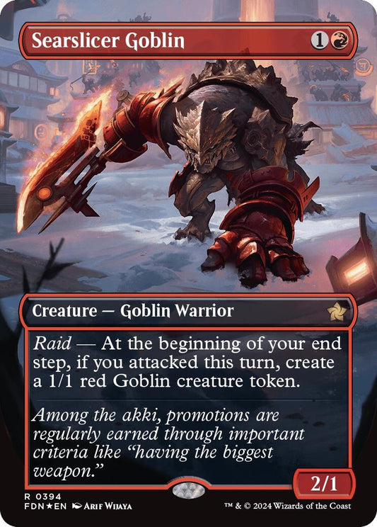 Image for Searslicer Goblin (Borderless) (Mana Foil) (394) (Foundations) - Magic: The Gathering