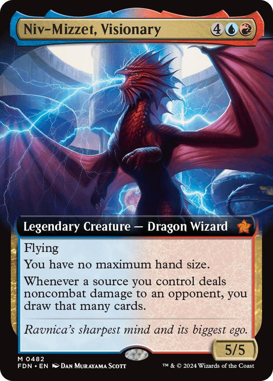 Image for Niv-Mizzet, Visionary (Extended Art) (482) (Foundations) - Magic: The Gathering