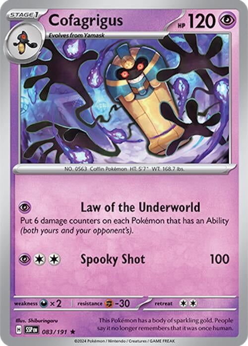 Image for Cofagrigus (083/191) (SV08: Surging Sparks) - Pokemon