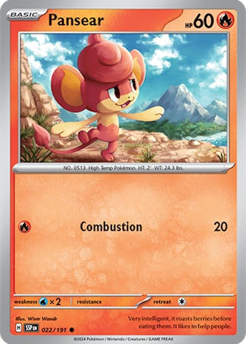 Image for Pansear (022/191) (SV08: Surging Sparks) - Pokemon