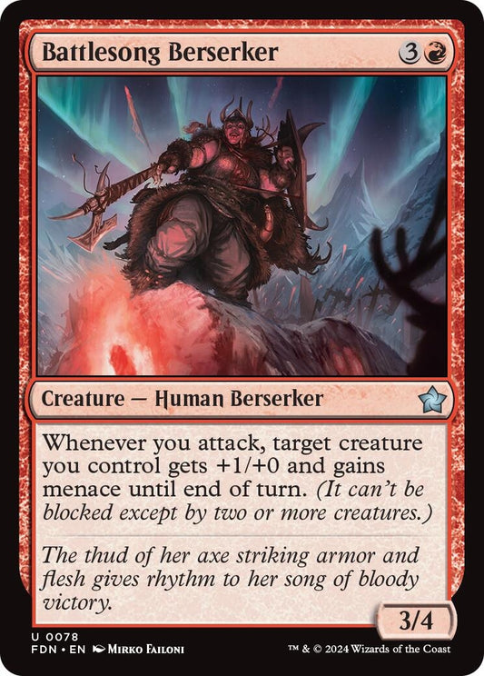 Image for Battlesong Berserker (78) (Foundations) - Magic: The Gathering