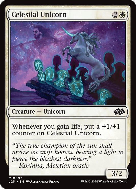 Image for Celestial Unicorn (97) (Foundations Jumpstart) - Magic: The Gathering