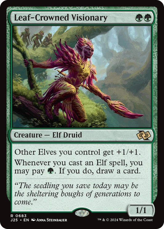 Image for Leaf-Crowned Visionary (683) (Foundations Jumpstart) - Magic: The Gathering