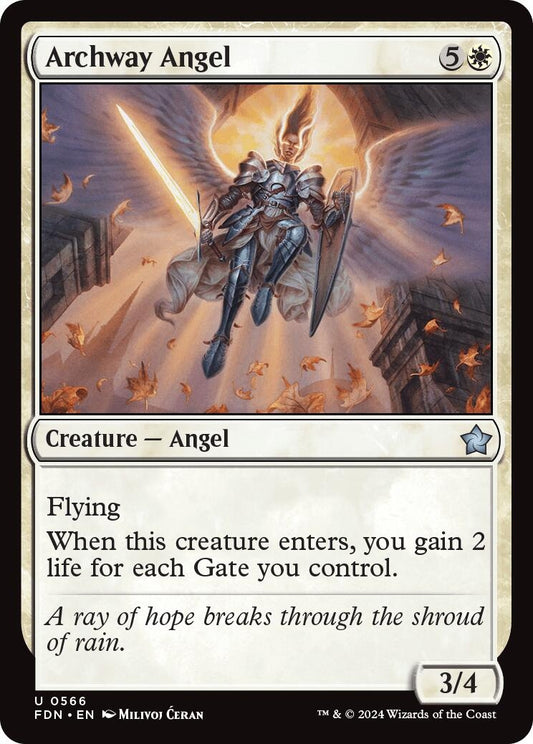 Image for Archway Angel (566) (Foundations) - Magic: The Gathering