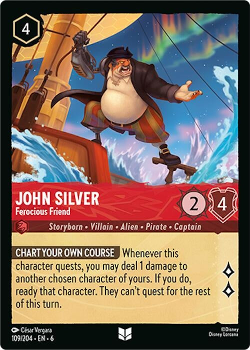 Image for John Silver - Ferocious Friend (109/204) (Azurite Sea) - Disney Lorcana