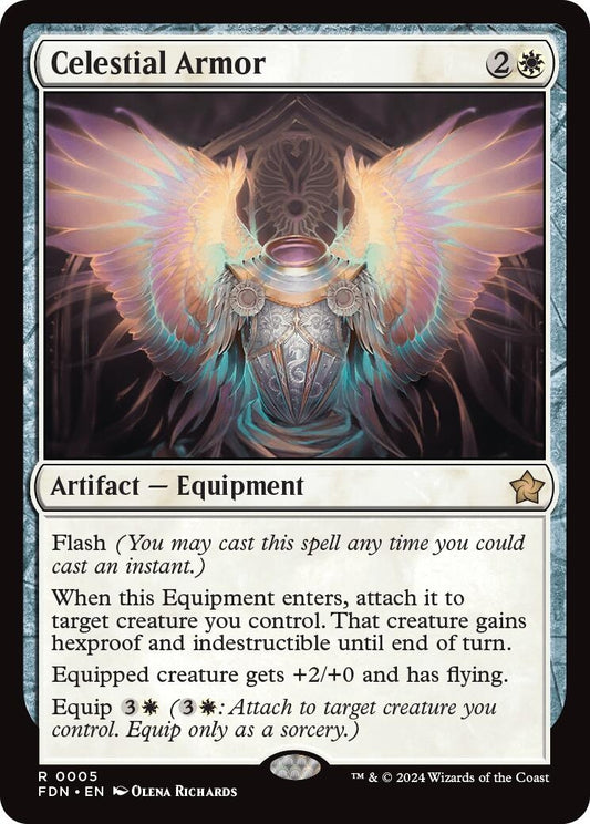 Image for Celestial Armor (5) (Foundations) - Magic: The Gathering