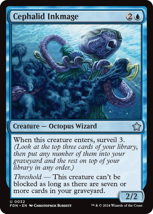Image for Cephalid Inkmage (32) (Foundations) - Magic: The Gathering