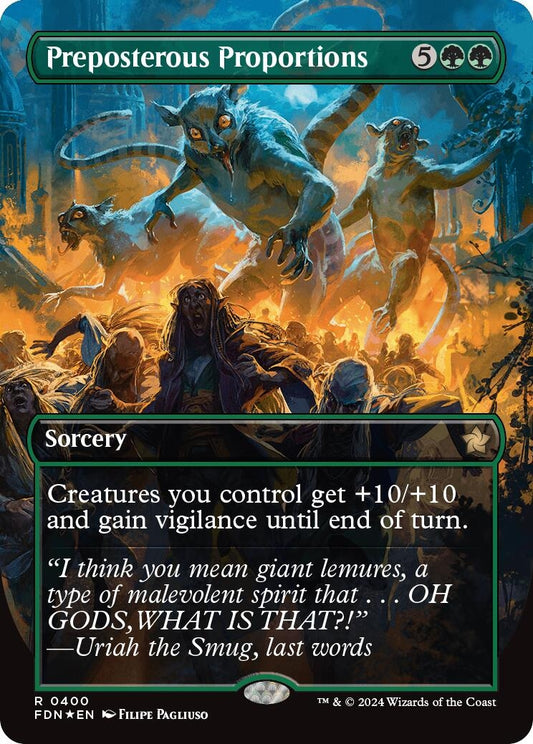 Image for Preposterous Proportions (Borderless) (Mana Foil) (400) (Foundations) - Magic: The Gathering