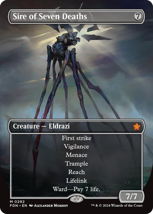 Image for Sire of Seven Deaths (Borderless) (292) (Foundations) - Magic: The Gathering
